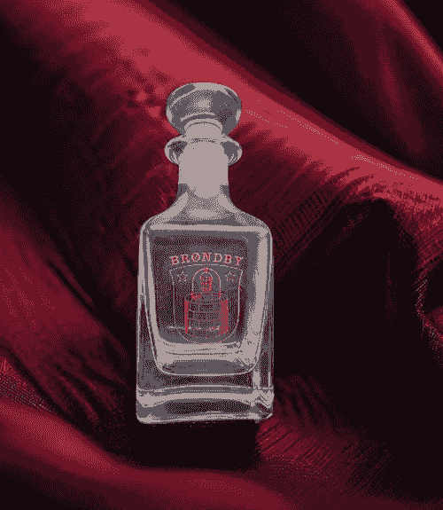Danish Brondby  Club Glass Decanter