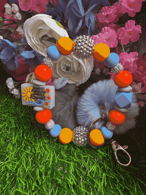 Sunny days Wristlet Keychain