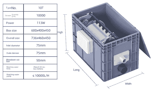 Drum Microstrainer Aquaculture Circulating Filter System Automatic Backwash Drum Filter 10000L/H