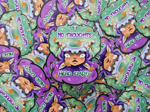 Vinyl Sticker - No Thoughts Head Empty
