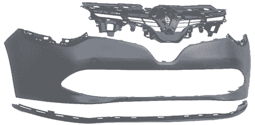 Pare-choc Avant Complet Renault Clio 4 Phase 1 (11/2012 à 08/2016) – Avec Grille et Spoiler