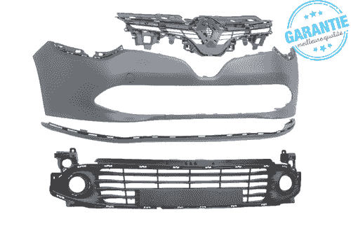 Pare-choc Avant Complet Renault Clio 4 IV Phase 1 (2012 à 2016) avec Grille et Spoiler – OEM 6202208