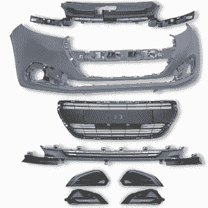 Pare choc avant Peugeot 208 - 2015 à 2019 + Accessoires PareChoc OEM: 1613478880