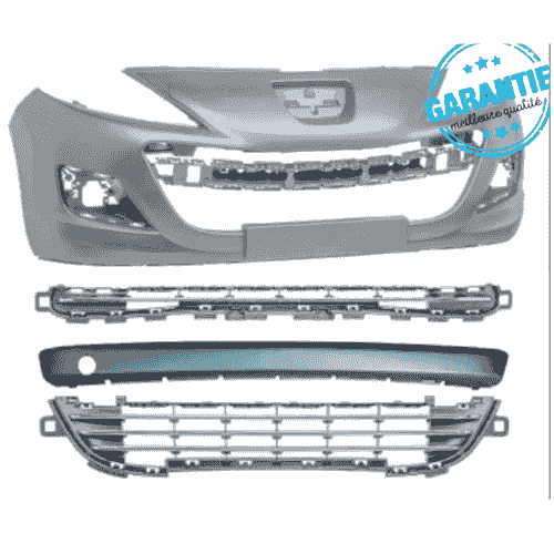 PARE CHOC AVANT 207 BERLINE CC SW DE 2009-2012 + Grilles Avant - OEM 7401SN