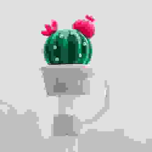 Straw Cover "Pink Cactus"