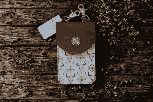 Steer Head Embossed Leather Hip Bag