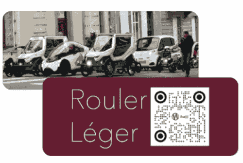 lot de 10 mini cartes de visite recto verso "rouler léger" 1