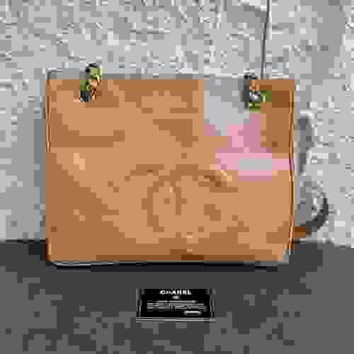 CHANEL Caviar Embossed CC Logo Tote Bag 