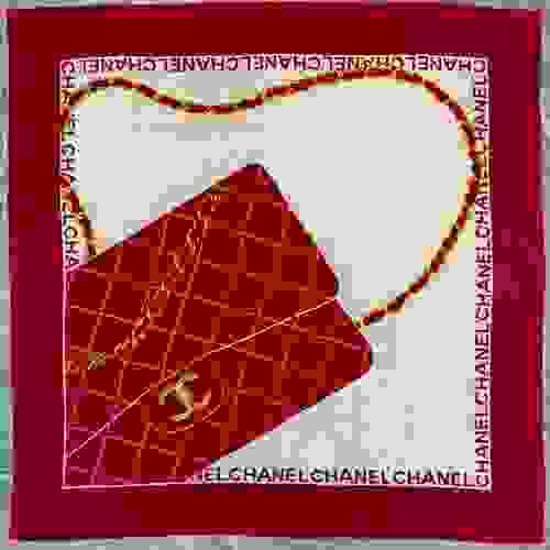 CHANEL "Red CF" Scarf