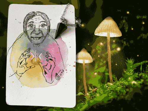 Amanda. Limpiar energía. Péndulo de ágata negra