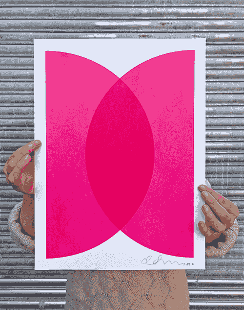 Semi Circles: Magenta on Magenta