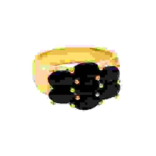 Ring "The Turtle" mit 7 dunkelblauen Saphiren Grösse 54