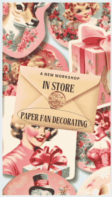Vintage Paper Fan Decorating