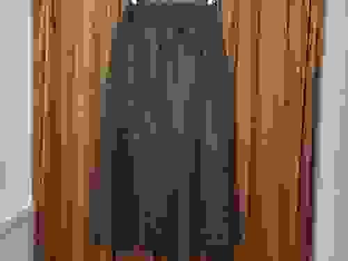 Vintage Evening Skirt with Applique Flowers and Sheer Overlay-M