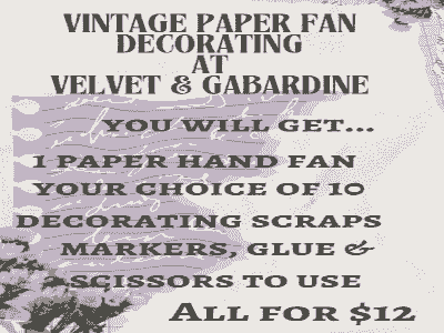 Vintage Paper Fan Decorating