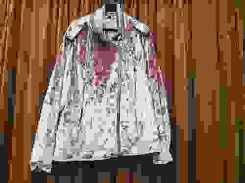 Crushed Velvet Moto Jacket-3XL