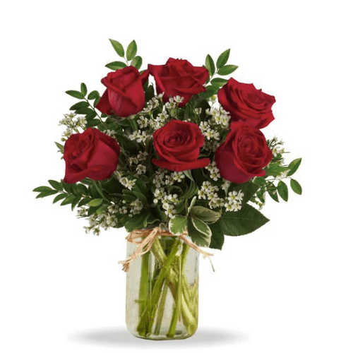 Cinque Rose Rosse