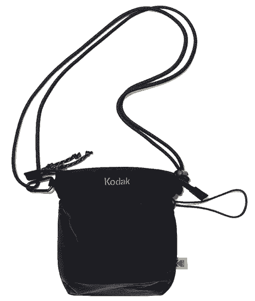 KODAK 輕盈細繩迷你斜背包 黑色