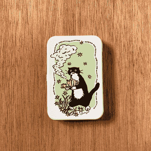 [후긴앤무닌] tea time 鐵盒 10.2 X 6.8 X 1.6 (cm)