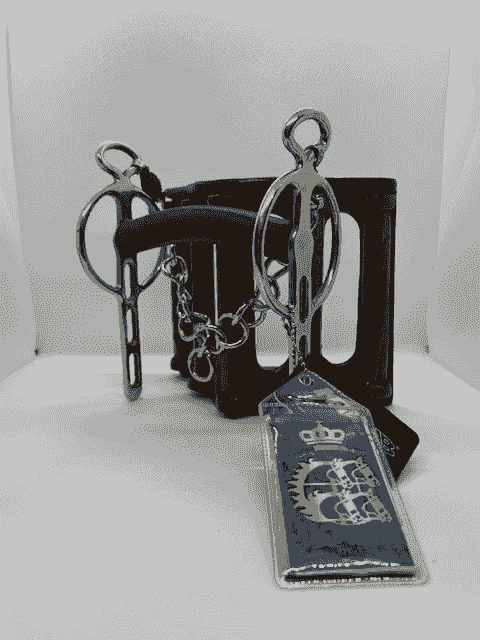 F. BRASSEUR LIVERPOOL BIT - RUBBER COATED - MULLEN MOUTH - 3 SLOTS