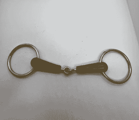 SIMPLE BROKEN SNAFFLE BIT - WHITE MOUTH
