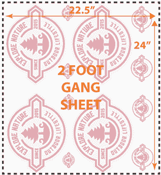 2 FOOT Gang Sheet 
