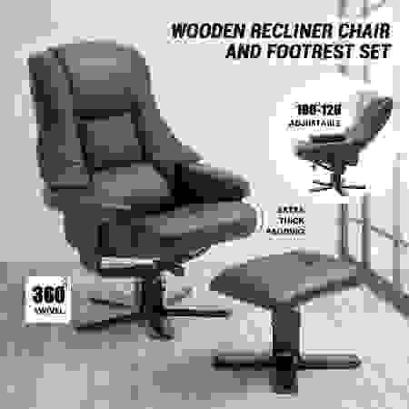 Luxdream Home Office Recliner Chair PU Leather Armchair Lounge Sofa Couch