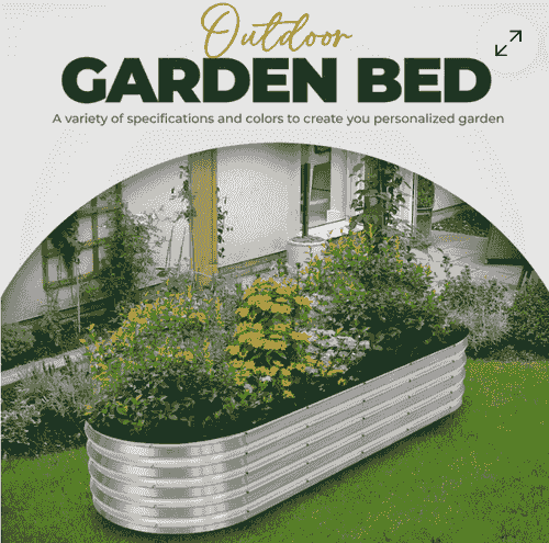 Galvanized Raised Garden Bed Kit 240x60x43cm Planter Box Raised Garden Beds Outdoor