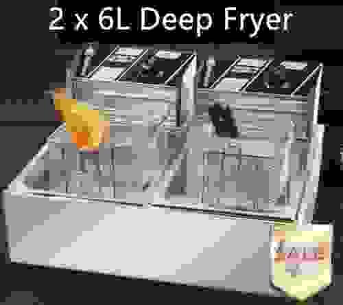 Commercial Electric Deep Twin Fryer Double Pan Deep Fryer Bench Top