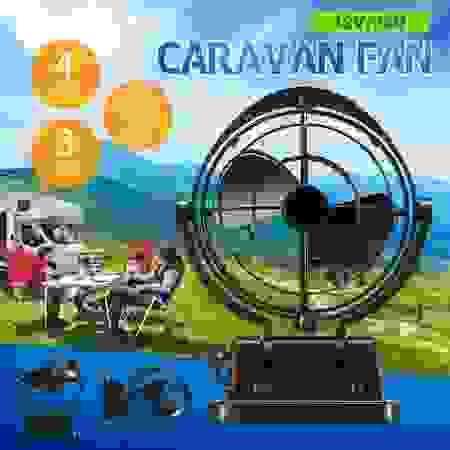 12V 24V Caravan Fan Camper Camping Trailer RV Boat Gimbal Design 360 Degree