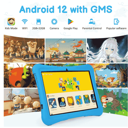 Kids Tablet Android 13 10 Inch 4GB RAM 128GB ROM Bluetooth