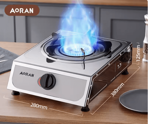 Portable Cooktop Table Top Gas Stove Gas Cooker Single Burner LPG Gas Hose and Regulator