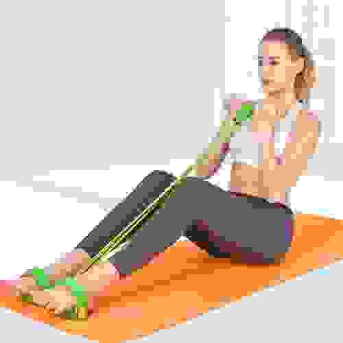 Fitness Resistance Band Puller Exercise Yoga Pilates Workout Elastic Bands