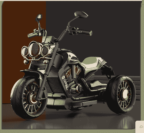 20W Pedal Activated Three Wheel Motorbike Ride on Toy for Kids With Remote Control