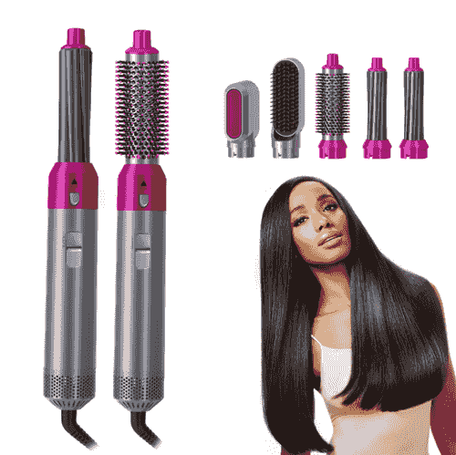  5 in 1 Hot Air Brush Detachable Hair Dryer Brush Hair Curlers Hair Straightener