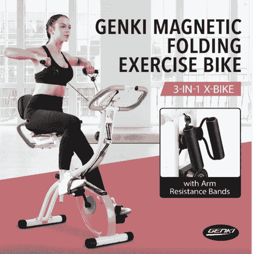 3 In 1 Exercise X Bike Trainer Recumbent Home Gym Fitness Workout