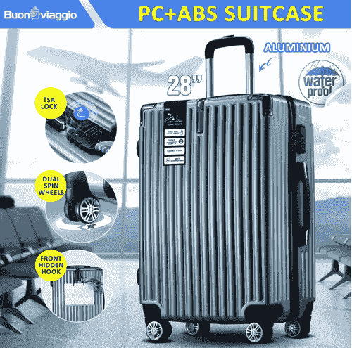 Luggage Suitcase Traveler Bag Case Travel Lightweight with Wheels 28 Inch Checked Trolley TSA Lock