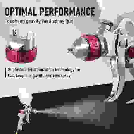 Spray Gun Air Auto Tool 1.4mm 1.7mm 2.0mm 2.5mm 4 Nozzles 600ml PVC Cups