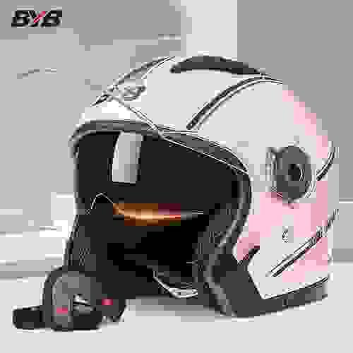  Scooter Bike Helmet Motorcycle Helmet Visor And Tinted Glasses