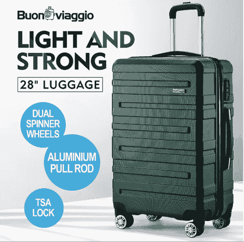 Luggage Suitcase Traveller Bag Hard Shell Case Lightweight Travelling Rolling Trolley TSA Lock