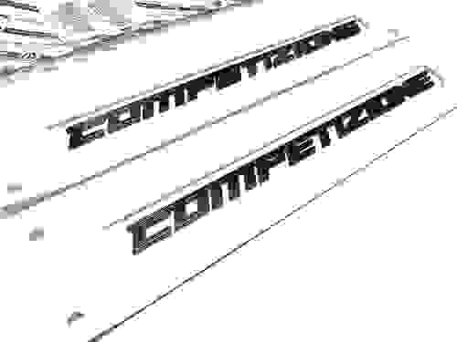 アルファロメオ 純正 COMPETIZIONE ブラッククローム フェンダーエンブレム