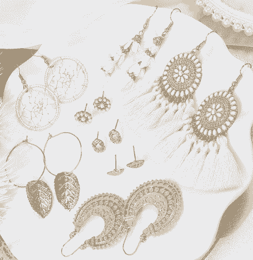 8pairs/Set Tassel & Flower Decor Earrings