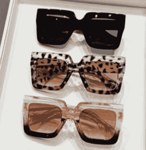 3 Pairs Retro Square Oversized  Boho Eyewear Set