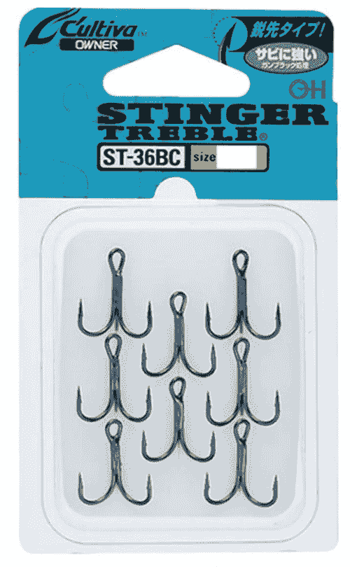 Owner C'ultiva ST-36BC Stinger Treble Size #6 #8 #10 (Barbed)