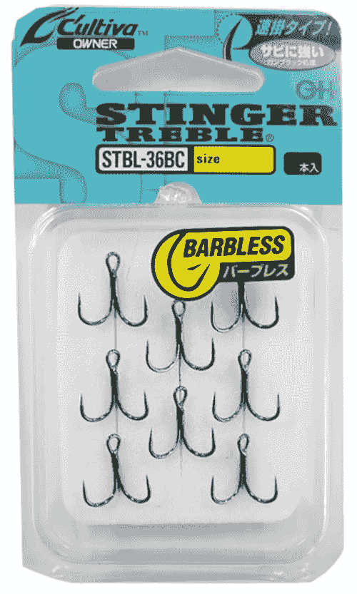 Owner C'ultiva STBL-36BC Stinger Treble #10 #12 #14 (Barbless)