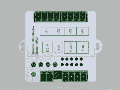 Monitor Distributor for 2 Wire Video Intercom System