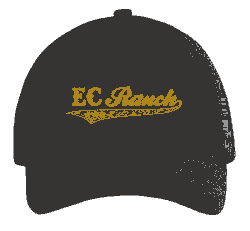 Geborduurde pet met logo EC Ranch