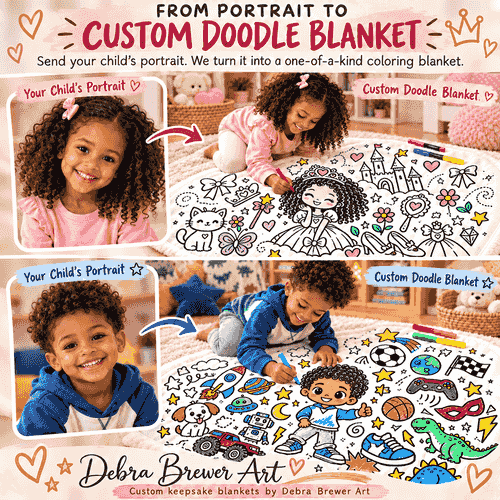 CUSTOM DOODLE BLANKET