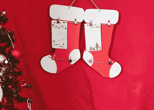 Chaussette murale avec pinces – Idéale pour notes, cartes ou photos
