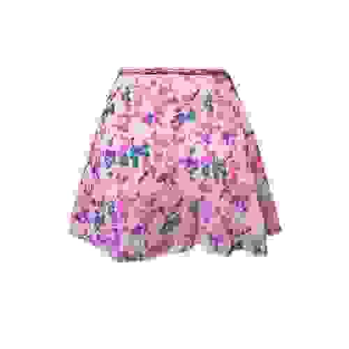 Short printed wrap skirt
